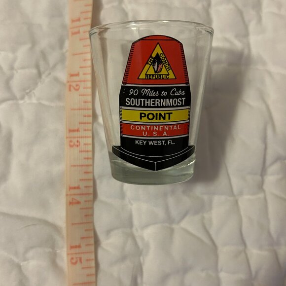 Conch Republic 90 Miles Cuba Key West FL Shot Glass Shooter Drinks Bar Bartender - Picture 8 of 8